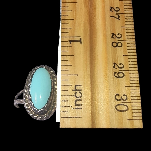 Southwestern Signed CB Sterling Silver Ring – Split Shank Design - Picture 5 of 12